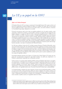 La UE y su papel en la ONU - Misión Permanente de España ante