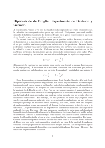 El experimento de Davisson y Germer