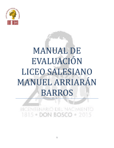 Manual de evaluación - Liceo Salesiano Manuel Arriarán Barros