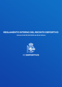 Reglamento interno del recinto deportivo