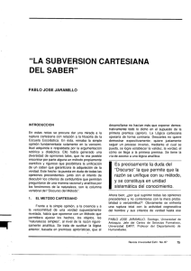 La subversión cartesiana del saber - Publicaciones