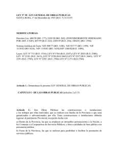 Ley General de Obras Públicas - Gobierno de la Provincia de La