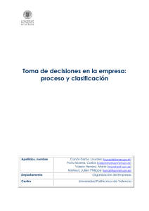 Toma de decisiones en la empresa: proceso y clasificación