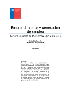 Emprendimiento y generación de empleo