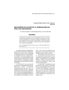 mecanismos de acción de la gammaglobulina para uso endovenoso