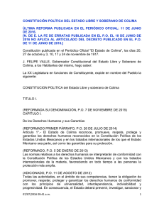 Constitución Política del Estado Libre y Soberano de Colima