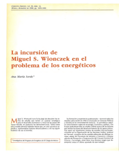 La incursión de Miguel S. Wionczek en el problema de los energéticos