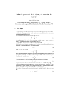 Sobre la geometría de la elipse y la ecuación de Kepler