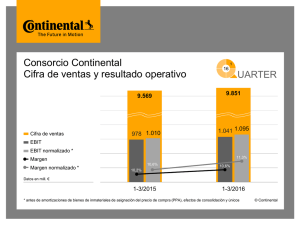 Consorcio Continental Cifra de ventas y resultado operativo
