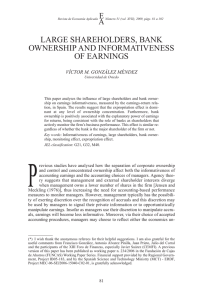 large shareholders, bank ownership and informativeness of earnings