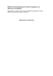 Efficient Functionalization of Carbon Nanohorns via Microwave