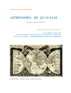 astronomía de guayanas - Historia de la Astronomía