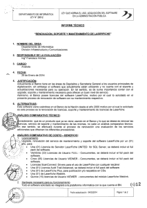 Renovación, Soporte y mantenimiento de Laserfiche