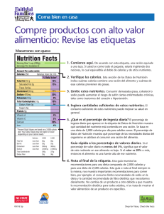 Compre productos con alto valor alimenticio: Revise las etiquetas