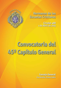 CONVOCATORIA DEL 45º Capítulo General (2014)