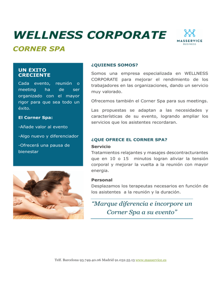 corner spa Masservice