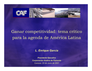 Ganar competitividad: tema crítico para la agenda de América Latina
