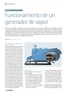 Funcionamiento de un generador de vapor