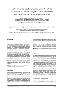 Calorimetría de Adsorción: Estudio de la oxidación de