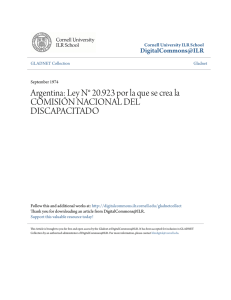 Argentina: Ley NÂ° 20.923 por la que se crea la COMISIÃfiN