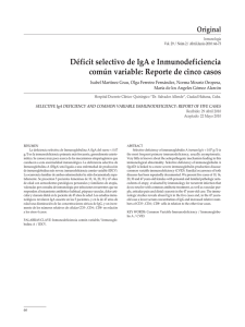 Déficit selectivo de IgA e Inmunodeficiencia común variable