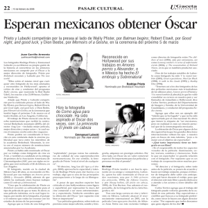 Esperan mexicanos obtener Óscar