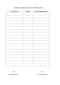 modelo 4: programa de actividades año………