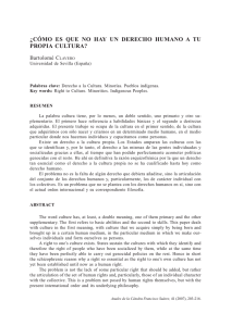 ¿CÓMO ES qUE NO hAY UN DEREChO hUMANO A TU PROPIA