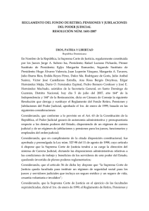 REGLAMENTO DEL FONDO DE RETIRO, PENSIONES Y