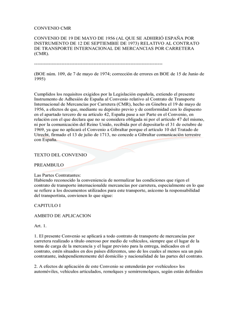 Contrato De Transporte Internacional De Mercancías 7361