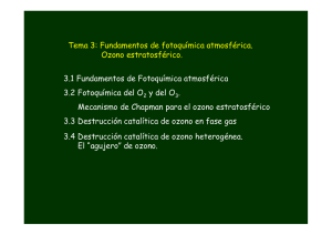 Tema 3: Fundamentos de fotoquímica atmosférica. Ozono