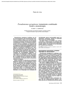 Pseudomonas aeruginosa: tratamiento combinado frente a