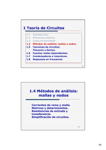 1 Teoría de Circuitos 1.4 Métodos de análisis: mallas y nodos