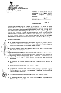 nombra en calidad de titular de cargo en la planta a doña