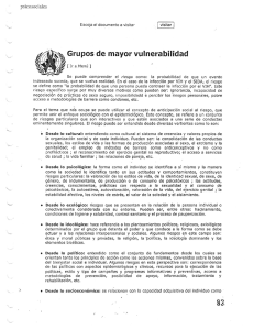 Grupos de mayor vulnerabilidad