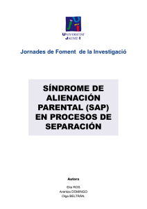 síndrome de alienación parental (sap) en procesos de separación