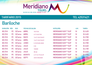 Tarifario - Meridiano Tours