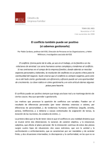 El conflicto también puede ser positivo (si sabemos gestionarlo)