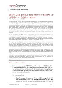 BBVA: Guía positiva para México y España vs debilidad en Estados