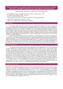 Máximos locales en las capas de valencia de los átomos de