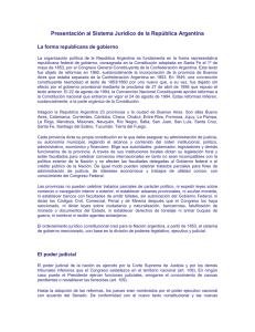 Presentación al Sistema Jurídico de la República Argentina
