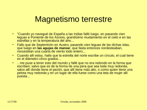 Magnetismo terrestre - Universidad de Granada