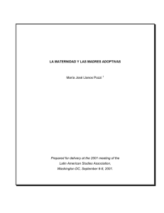 LA MATERNIDAD Y LAS MADRES ADOPTIVAS María José Llanos