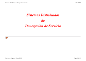 Sistemas Distribuidos de Denegación de Servicio