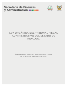 ley orgánica del tribunal fiscal administrativo del estado de hidalgo.
