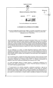 Decreto 4269 - Presidencia de la República de Colombia