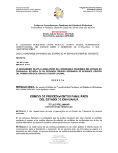 Código de Procedimientos Familiares del Estado de Chihuahua