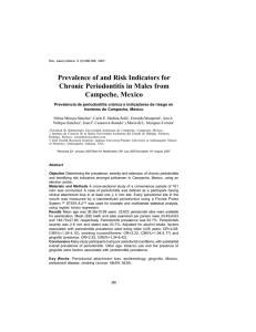 Prevalence of and Risk Indicators for Chronic Periodontitis in Males