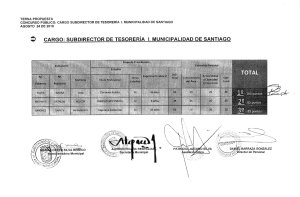 terna propuesta cargo subdirector de tesoreria i. municipalidad de