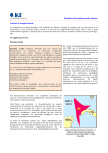 Capítulo II Energía primaria - Oficina Nacional de Estadísticas. Cuba